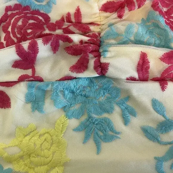 Colorful Dance Recital Dress Prom Homecoming Party Dance Costume Floral Girly - Picture 10 of 13